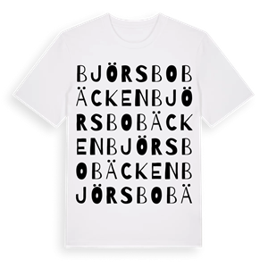 Björsbobäcken ordlek t-shirt – ekologisk bomull t-shirt från Pinshirt