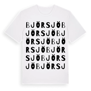 Björsjö ordlek t-shirt – ekologisk bomull t-shirt från Pinshirt
