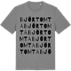 Mid Heather Gray t-shirt med Björtomta ordlek t-shirt
