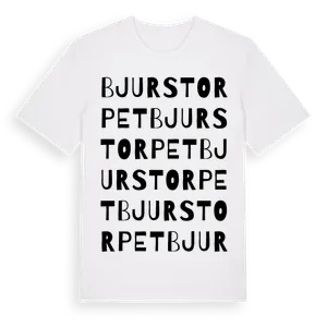 Bjurstorpet ordlek t-shirt – ekologisk bomull t-shirt från Pinshirt