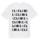 White t-shirt med Blackbo ordlek t-shirt