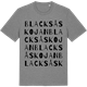Mid Heather Gray t-shirt med Blacksåskojan ordlek t-shirt