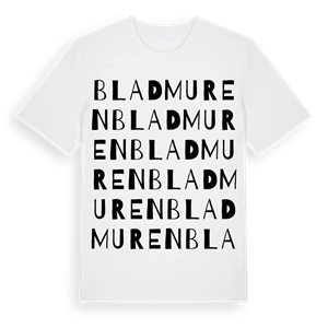 Bladmuren ordlek t-shirt – ekologisk bomull t-shirt från Pinshirt