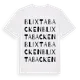 White t-shirt med Blixtabacken ordlek t-shirt
