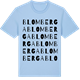 Blue Soul t-shirt med Blomberga ordlek t-shirt