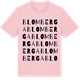 Pink Cotton t-shirt med Blomberga ordlek t-shirt