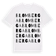 White t-shirt med Blomberga ordlek t-shirt