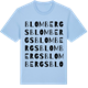 Blue Soul t-shirt med Blombergs ordlek t-shirt