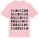 Pink Cotton t-shirt med Blombergs ordlek t-shirt