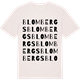 Vintage White t-shirt med Blombergs ordlek t-shirt