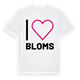 White t-shirt med Jag älskar Bloms t-shirt stort tryck