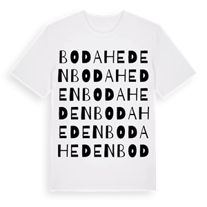 Bodaheden ordlek t-shirt – ekologisk bomull t-shirt från Pinshirt