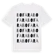 White t-shirt med Bofara ordlek t-shirt