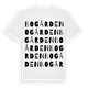 White t-shirt med Bogården ordlek t-shirt