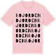 Pink Cotton t-shirt med Bojorden ordlek t-shirt
