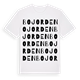 White t-shirt med Bojorden ordlek t-shirt