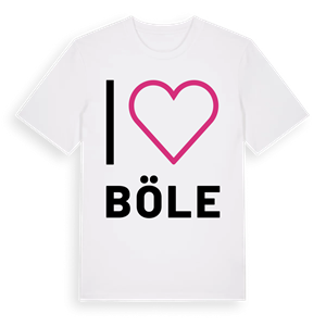Jag älskar Böle t-shirt stort tryck – ekologisk bomull t-shirt från Pinshirt