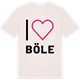 Vintage White t-shirt med Jag älskar Böle t-shirt stort tryck