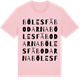 Pink Cotton t-shirt med Bölesfäbodarna ordlek t-shirt
