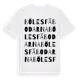 White t-shirt med Bölesfäbodarna ordlek t-shirt