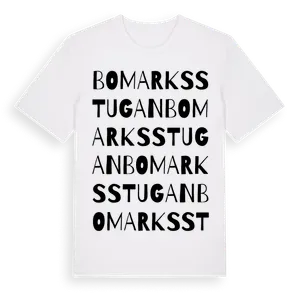 Bomarksstugan ordlek t-shirt – ekologisk bomull t-shirt från Pinshirt