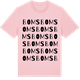 Pink Cotton t-shirt med Boms ordlek t-shirt