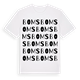 White t-shirt med Boms ordlek t-shirt