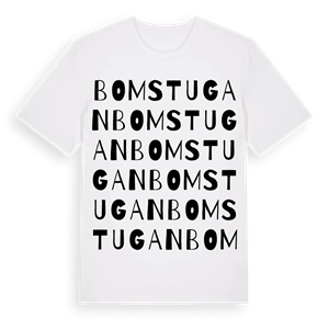 Bomstugan ordlek t-shirt – ekologisk bomull t-shirt från Pinshirt