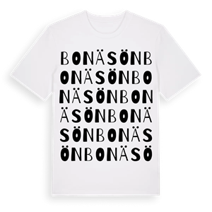 Bonäsön ordlek t-shirt – ekologisk bomull t-shirt från Pinshirt