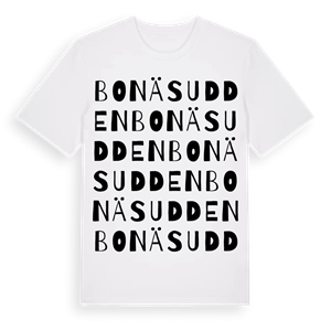 Bonäsudden ordlek t-shirt – ekologisk bomull t-shirt från Pinshirt