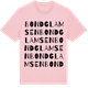 Pink Cotton t-shirt med Bondglamsen ordlek t-shirt