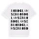 White t-shirt med Bondglamsen ordlek t-shirt