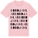 Pink Cotton t-shirt med Bondjamlan ordlek t-shirt