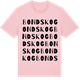 Pink Cotton t-shirt med Bondskog ordlek t-shirt