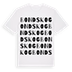 White t-shirt med Bondskog ordlek t-shirt