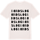 Vintage White t-shirt med Bondskog ordlek t-shirt