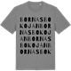 Mid Heather Gray t-shirt med Bornasbokojan ordlek t-shirt