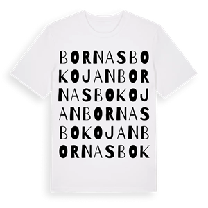 Bornasbokojan ordlek t-shirt – ekologisk bomull t-shirt från Pinshirt
