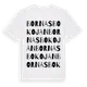White t-shirt med Bornasbokojan ordlek t-shirt