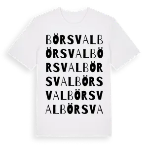 Börsval ordlek t-shirt – ekologisk bomull t-shirt från Pinshirt
