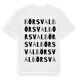 White t-shirt med Börsval ordlek t-shirt