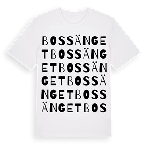 Bossänget ordlek t-shirt – ekologisk bomull t-shirt från Pinshirt