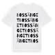 White t-shirt med Bossänget ordlek t-shirt
