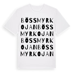 Bössmyrkojan ordlek t-shirt – ekologisk bomull t-shirt från Pinshirt