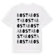 White t-shirt med Bosta ordlek t-shirt