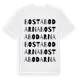 White t-shirt med Bostabodarna ordlek t-shirt