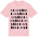 Pink Cotton t-shirt med Bramsön ordlek t-shirt