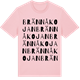 Pink Cotton t-shirt med Brännåkojan ordlek t-shirt