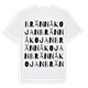 White t-shirt med Brännåkojan ordlek t-shirt