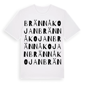 Brännåkojan ordlek t-shirt – ekologisk bomull t-shirt från Pinshirt
